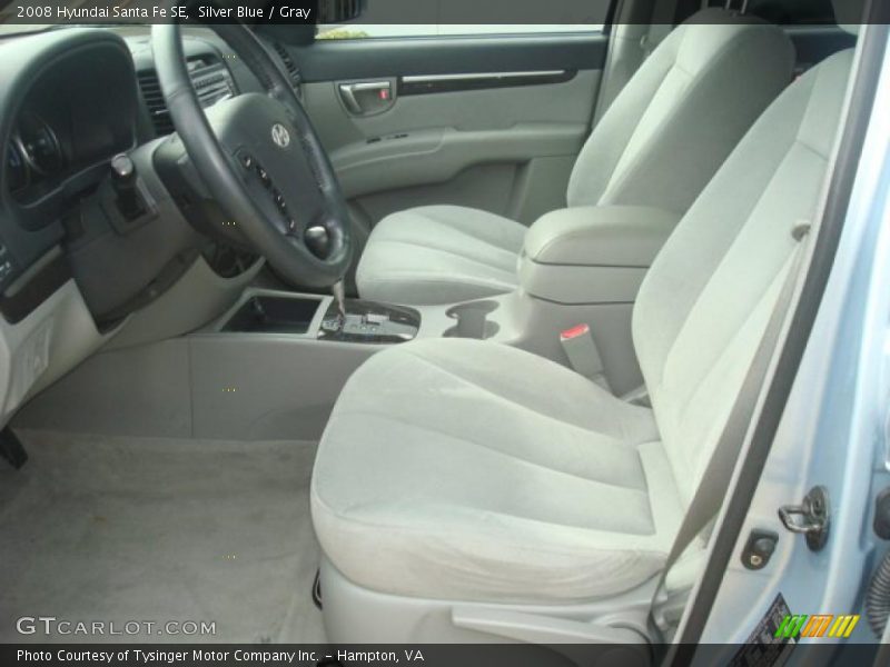 Silver Blue / Gray 2008 Hyundai Santa Fe SE