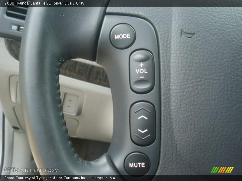 Silver Blue / Gray 2008 Hyundai Santa Fe SE