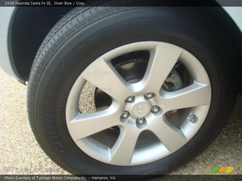Silver Blue / Gray 2008 Hyundai Santa Fe SE