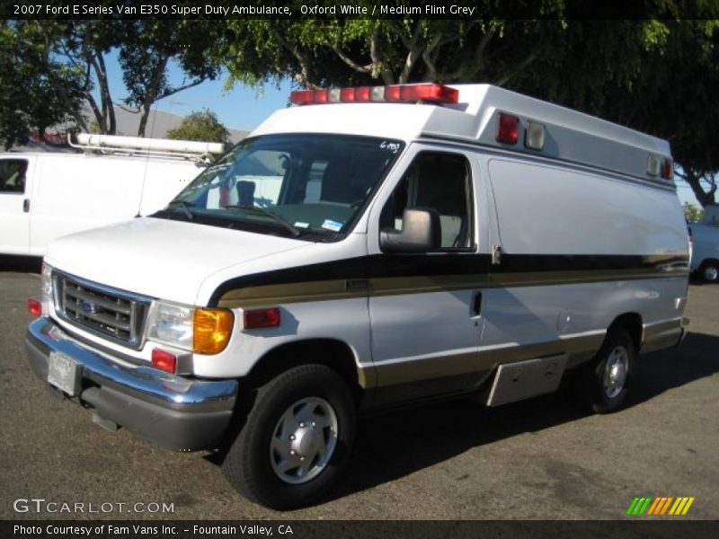 Oxford White / Medium Flint Grey 2007 Ford E Series Van E350 Super Duty Ambulance