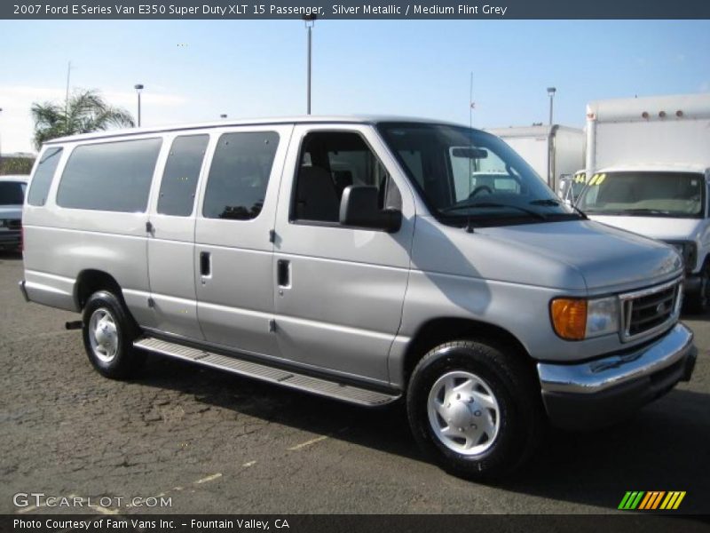Silver Metallic / Medium Flint Grey 2007 Ford E Series Van E350 Super Duty XLT 15 Passenger
