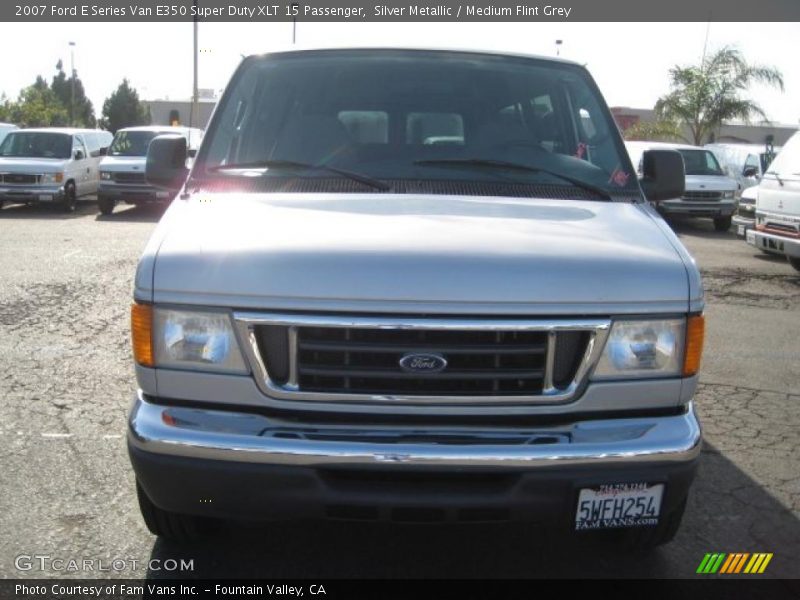 Silver Metallic / Medium Flint Grey 2007 Ford E Series Van E350 Super Duty XLT 15 Passenger