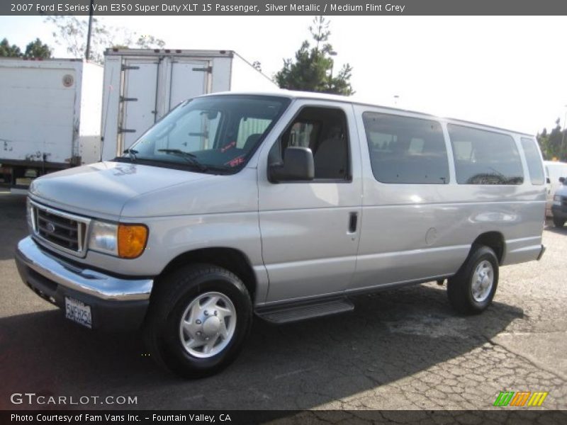 Silver Metallic / Medium Flint Grey 2007 Ford E Series Van E350 Super Duty XLT 15 Passenger