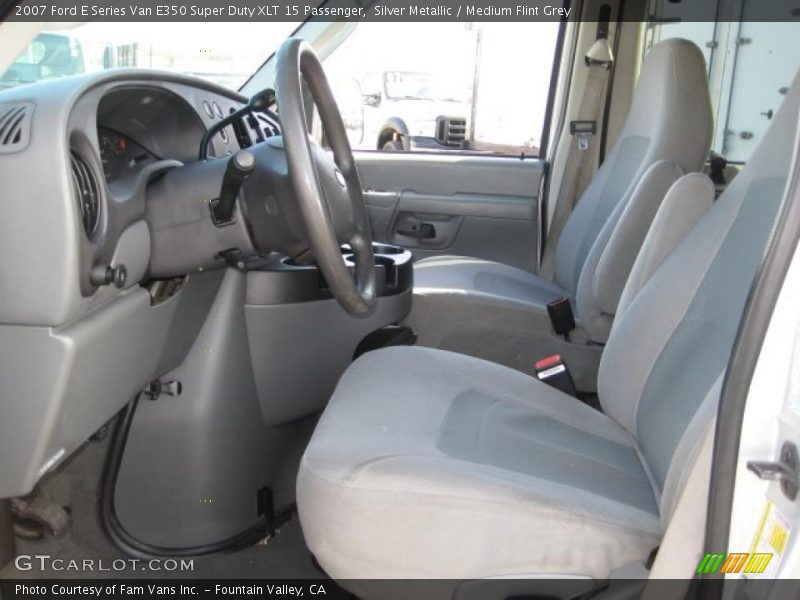 Silver Metallic / Medium Flint Grey 2007 Ford E Series Van E350 Super Duty XLT 15 Passenger