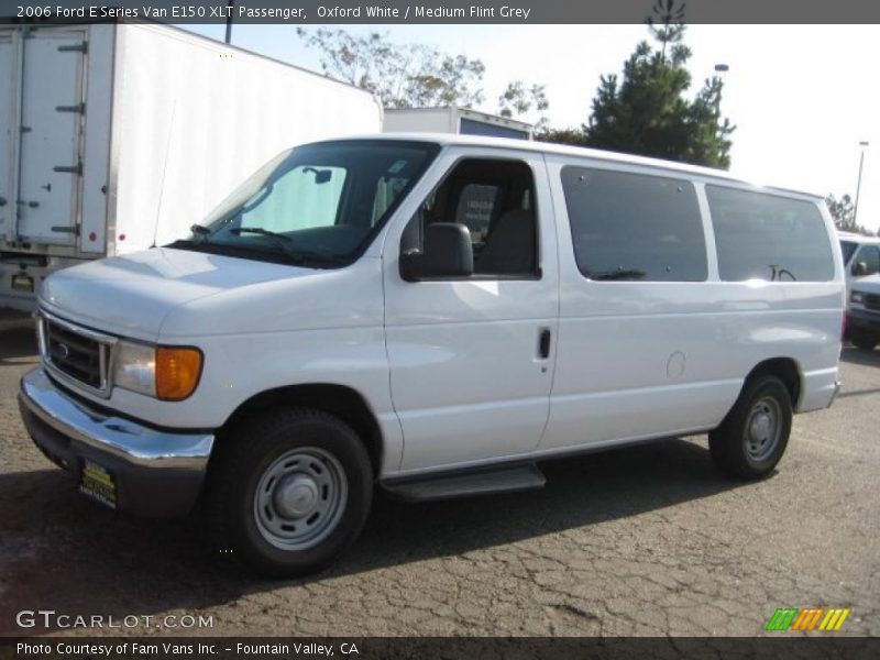 Oxford White / Medium Flint Grey 2006 Ford E Series Van E150 XLT Passenger
