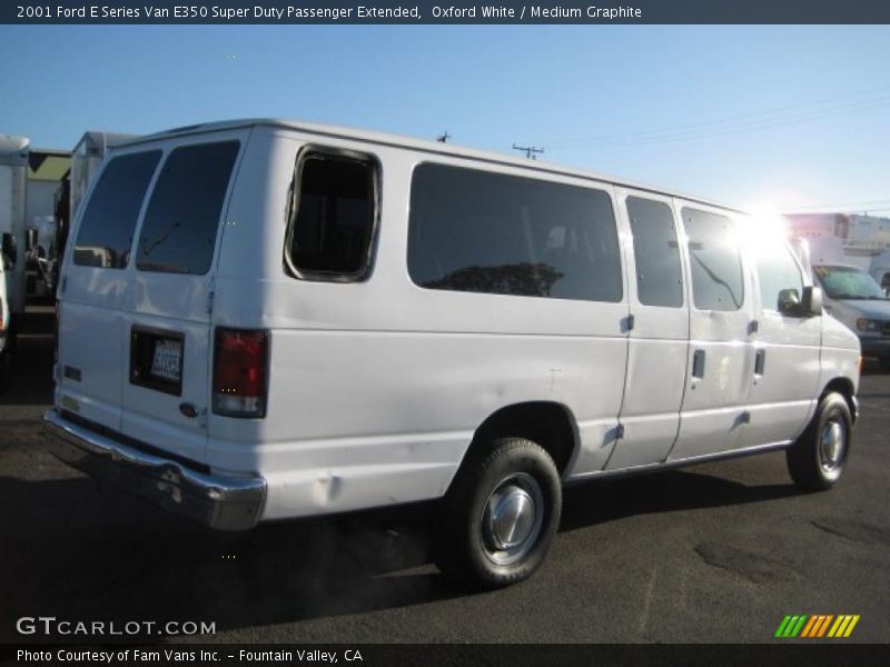 Oxford White / Medium Graphite 2001 Ford E Series Van E350 Super Duty Passenger Extended