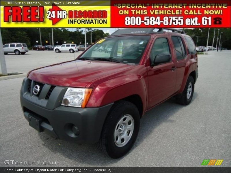 Red Brawn / Graphite 2008 Nissan Xterra S