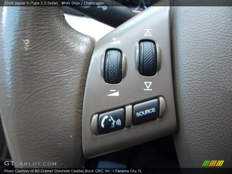 White Onyx / Champagne 2008 Jaguar X-Type 3.0 Sedan