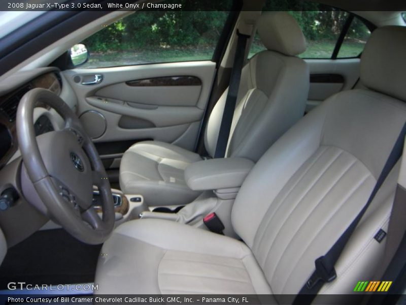 White Onyx / Champagne 2008 Jaguar X-Type 3.0 Sedan