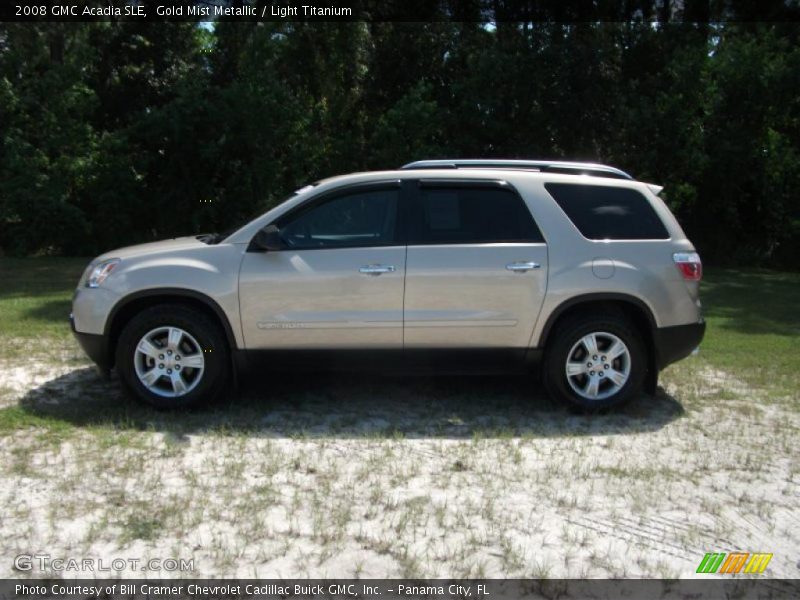 Gold Mist Metallic / Light Titanium 2008 GMC Acadia SLE