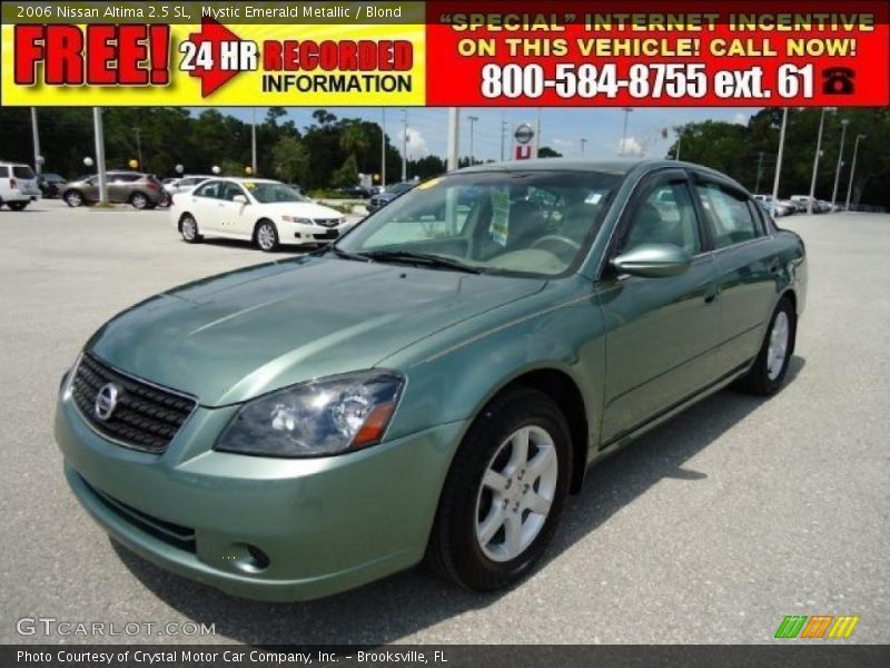 Mystic Emerald Metallic / Blond 2006 Nissan Altima 2.5 SL