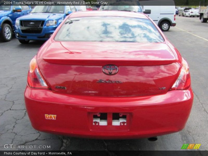 Absolutely Red / Dark Stone Gray 2004 Toyota Solara SE V6 Coupe