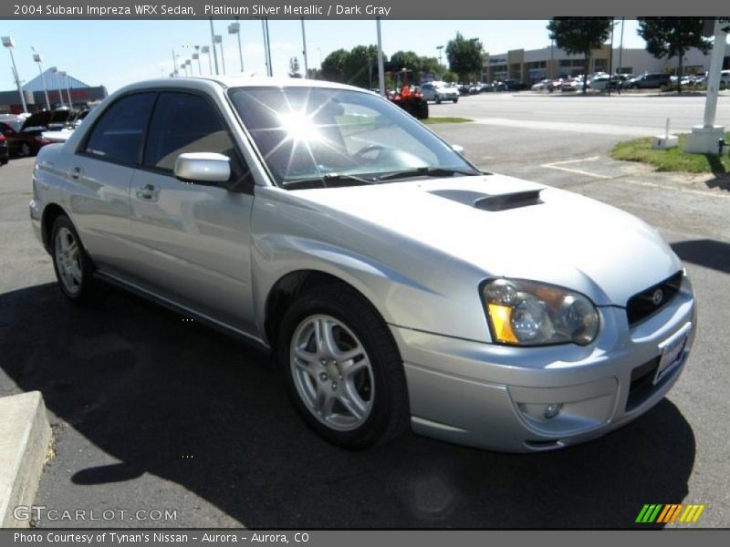 Platinum Silver Metallic / Dark Gray 2004 Subaru Impreza WRX Sedan