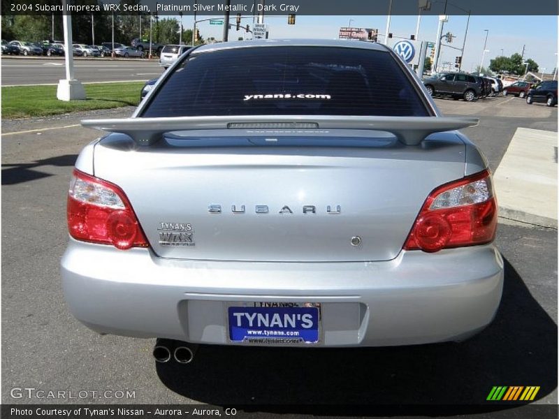 Platinum Silver Metallic / Dark Gray 2004 Subaru Impreza WRX Sedan