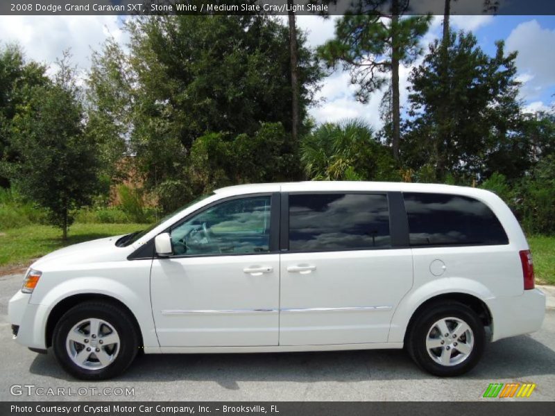 Stone White / Medium Slate Gray/Light Shale 2008 Dodge Grand Caravan SXT
