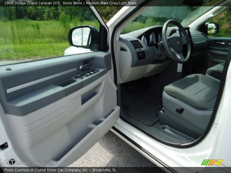 Stone White / Medium Slate Gray/Light Shale 2008 Dodge Grand Caravan SXT