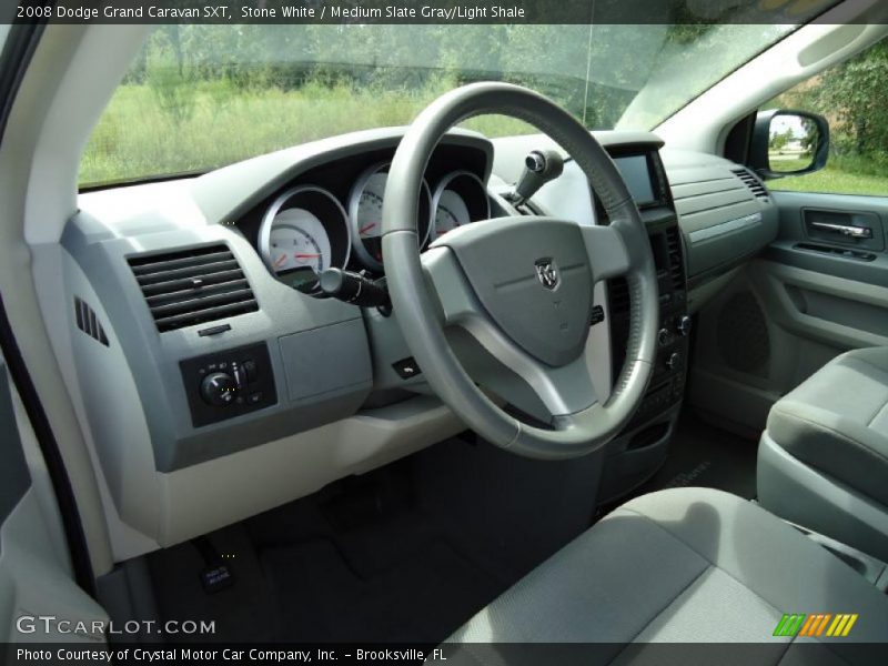 Stone White / Medium Slate Gray/Light Shale 2008 Dodge Grand Caravan SXT
