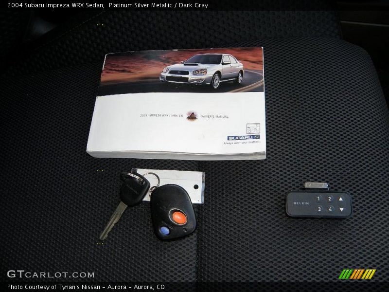 Platinum Silver Metallic / Dark Gray 2004 Subaru Impreza WRX Sedan