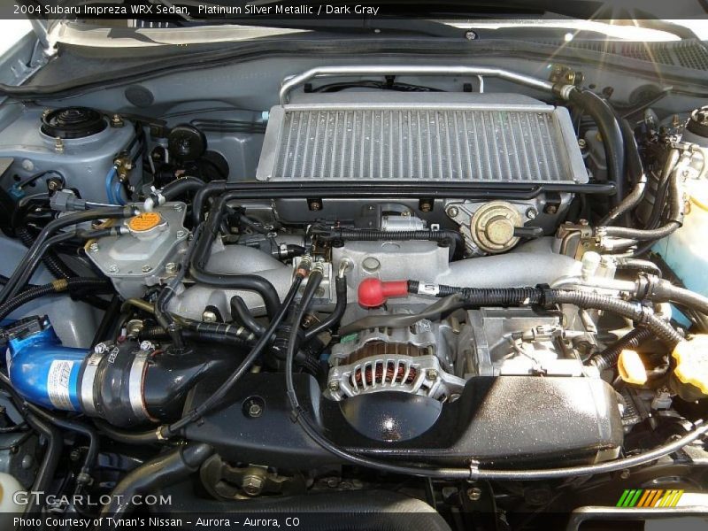 Platinum Silver Metallic / Dark Gray 2004 Subaru Impreza WRX Sedan