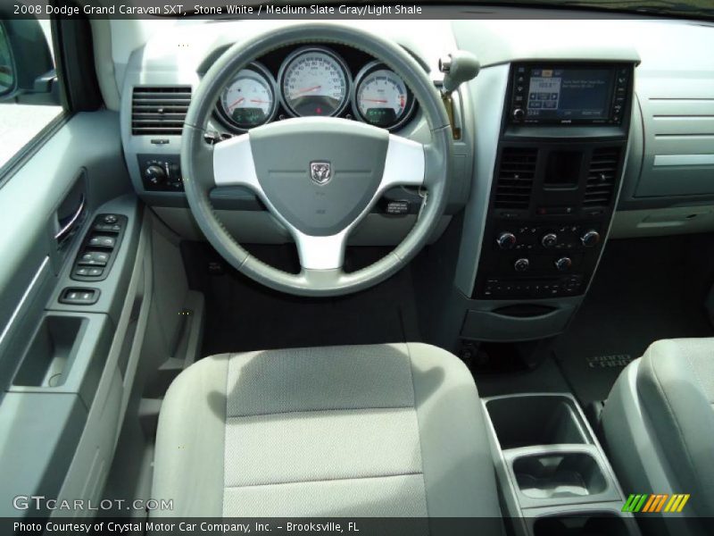 Stone White / Medium Slate Gray/Light Shale 2008 Dodge Grand Caravan SXT