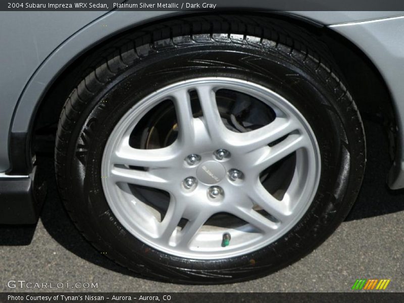 Platinum Silver Metallic / Dark Gray 2004 Subaru Impreza WRX Sedan