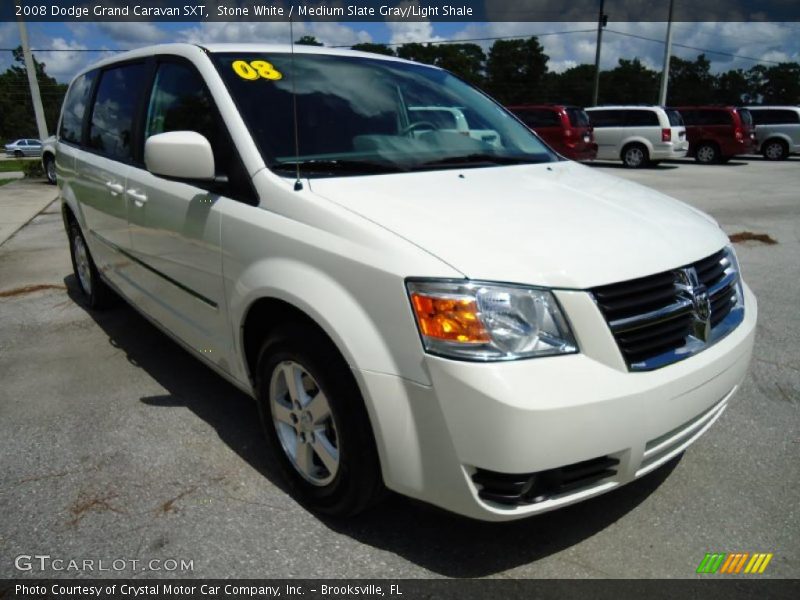 Stone White / Medium Slate Gray/Light Shale 2008 Dodge Grand Caravan SXT