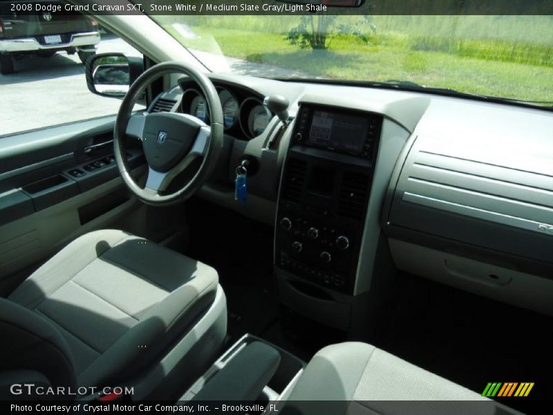 Stone White / Medium Slate Gray/Light Shale 2008 Dodge Grand Caravan SXT
