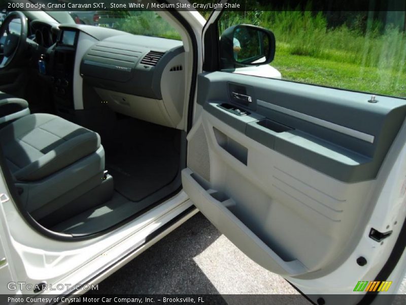 Stone White / Medium Slate Gray/Light Shale 2008 Dodge Grand Caravan SXT