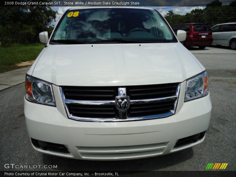 Stone White / Medium Slate Gray/Light Shale 2008 Dodge Grand Caravan SXT