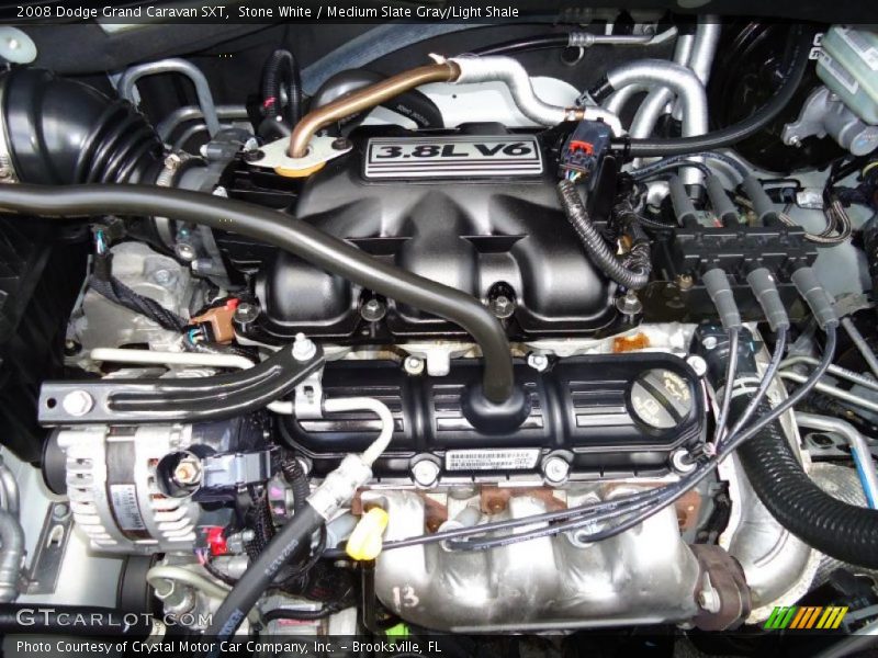 Stone White / Medium Slate Gray/Light Shale 2008 Dodge Grand Caravan SXT