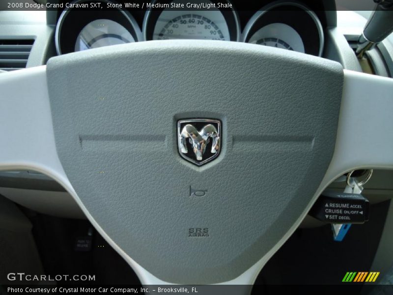 Stone White / Medium Slate Gray/Light Shale 2008 Dodge Grand Caravan SXT
