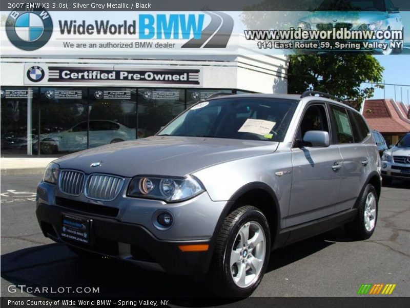 Silver Grey Metallic / Black 2007 BMW X3 3.0si
