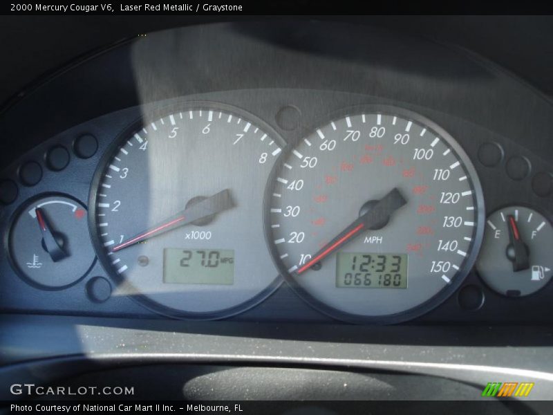 Laser Red Metallic / Graystone 2000 Mercury Cougar V6