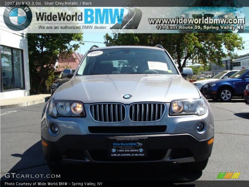Silver Grey Metallic / Black 2007 BMW X3 3.0si