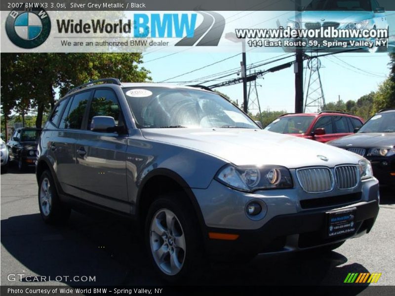 Silver Grey Metallic / Black 2007 BMW X3 3.0si