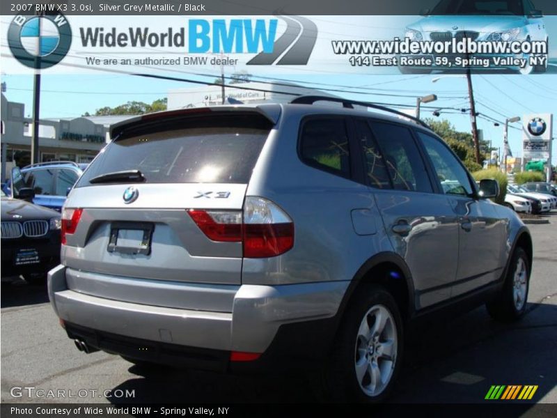 Silver Grey Metallic / Black 2007 BMW X3 3.0si