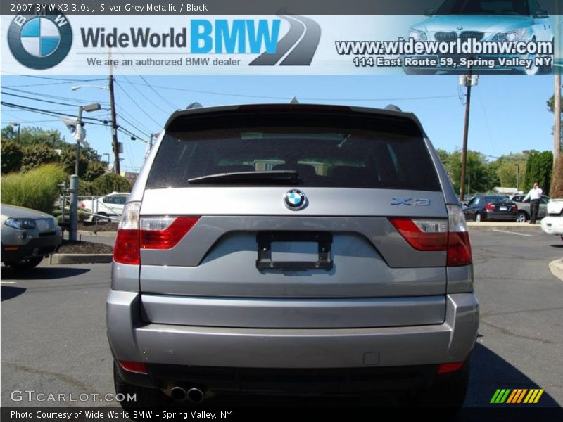 Silver Grey Metallic / Black 2007 BMW X3 3.0si