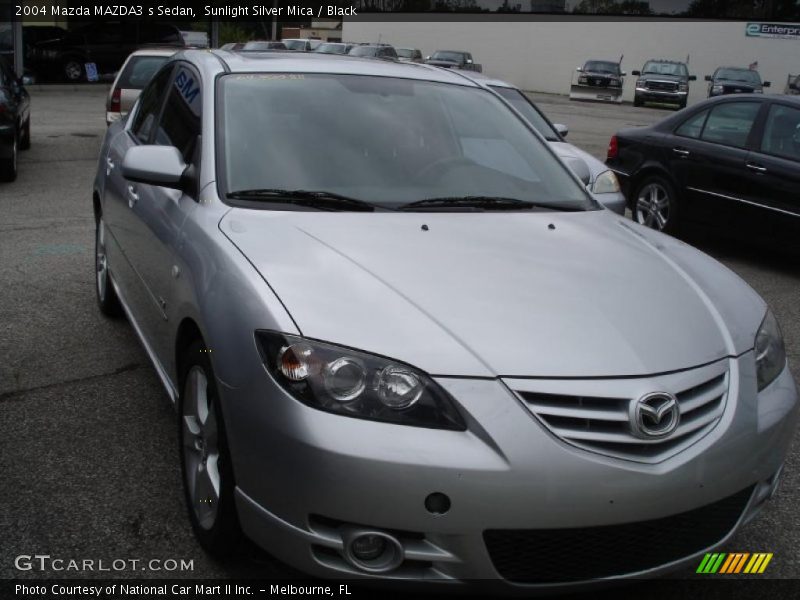 Sunlight Silver Mica / Black 2004 Mazda MAZDA3 s Sedan