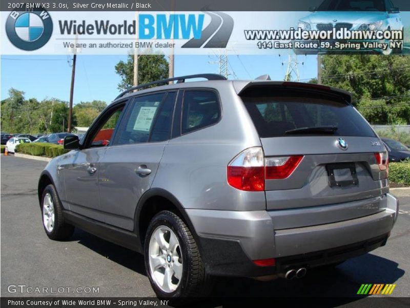 Silver Grey Metallic / Black 2007 BMW X3 3.0si