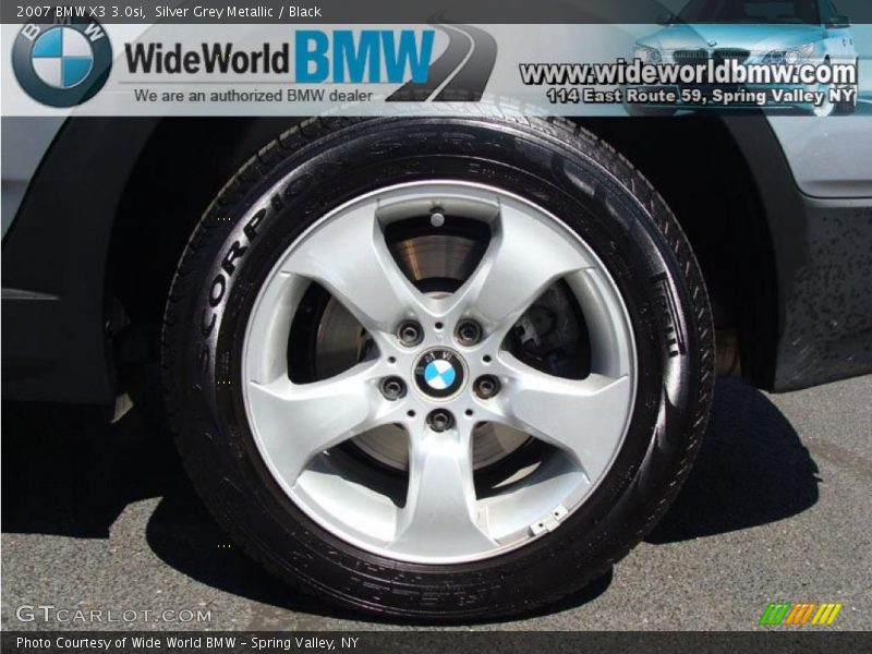 Silver Grey Metallic / Black 2007 BMW X3 3.0si