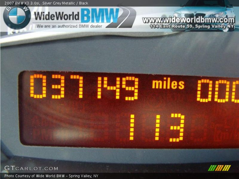Silver Grey Metallic / Black 2007 BMW X3 3.0si