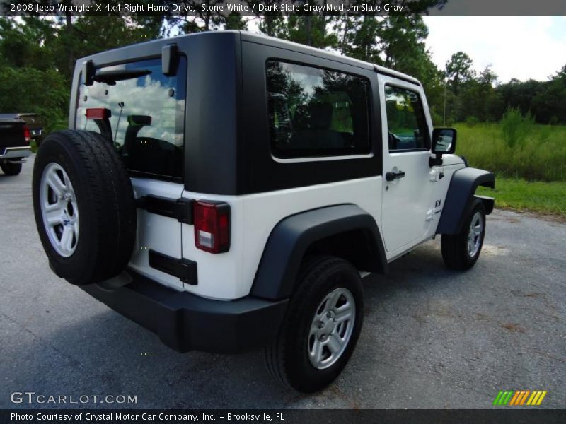 Stone White / Dark Slate Gray/Medium Slate Gray 2008 Jeep Wrangler X 4x4 Right Hand Drive