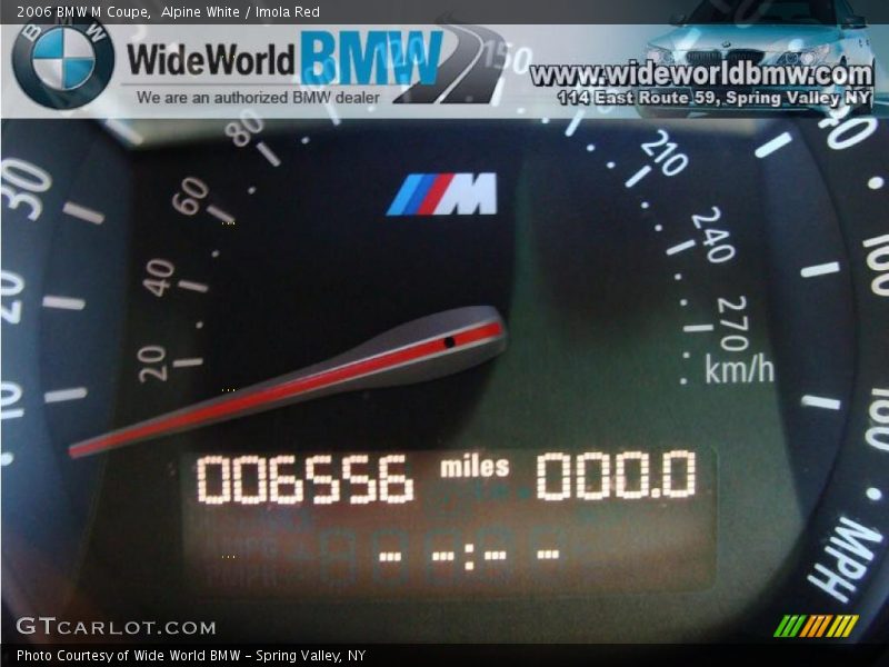 Alpine White / Imola Red 2006 BMW M Coupe