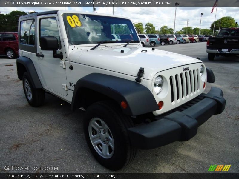 Stone White / Dark Slate Gray/Medium Slate Gray 2008 Jeep Wrangler X 4x4 Right Hand Drive