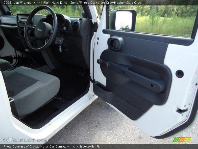 Stone White / Dark Slate Gray/Medium Slate Gray 2008 Jeep Wrangler X 4x4 Right Hand Drive