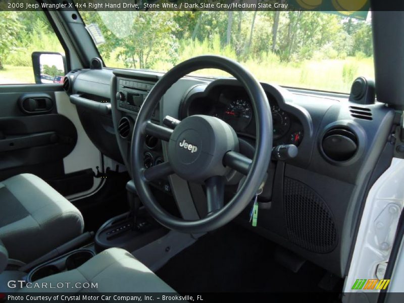 Stone White / Dark Slate Gray/Medium Slate Gray 2008 Jeep Wrangler X 4x4 Right Hand Drive