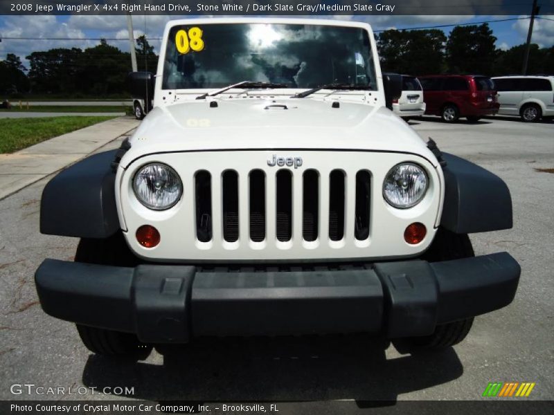Stone White / Dark Slate Gray/Medium Slate Gray 2008 Jeep Wrangler X 4x4 Right Hand Drive