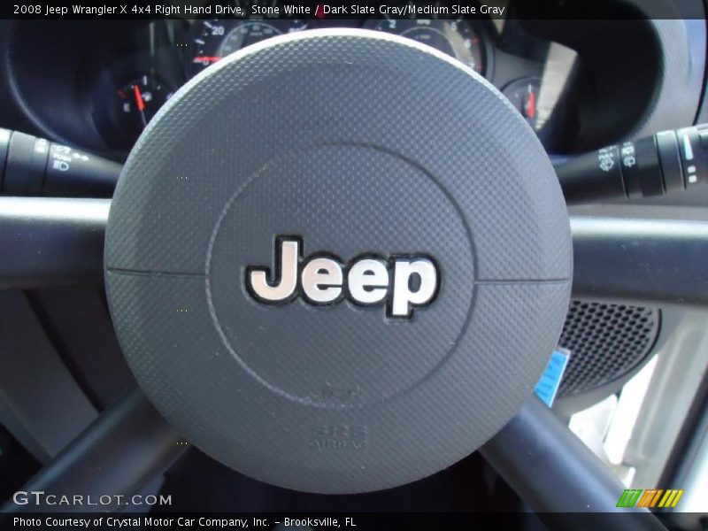 Stone White / Dark Slate Gray/Medium Slate Gray 2008 Jeep Wrangler X 4x4 Right Hand Drive