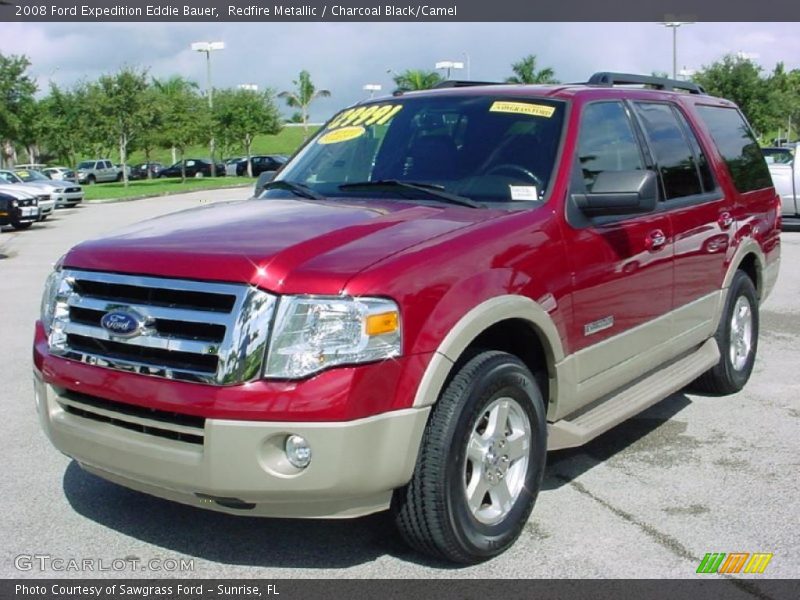 Redfire Metallic / Charcoal Black/Camel 2008 Ford Expedition Eddie Bauer