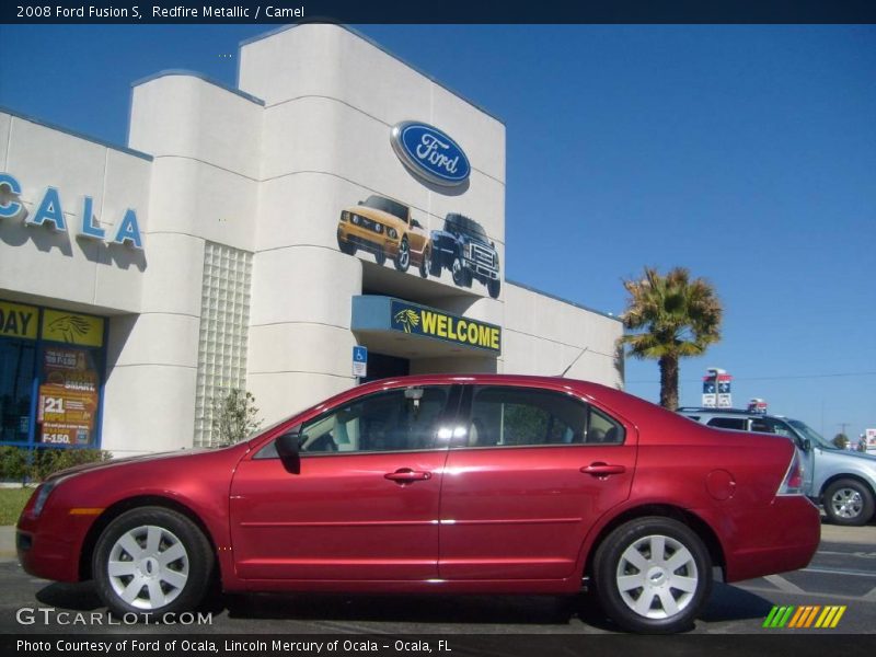Redfire Metallic / Camel 2008 Ford Fusion S